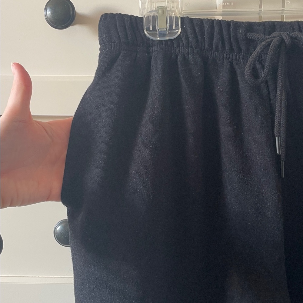 NWT Old Navy Wide Leg Sweatpants Black Jack Lounge Athleisure Comfy Joggers - M - Picture 3 of 12